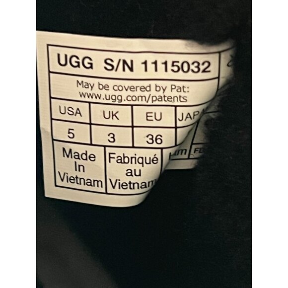 UGG Womens Black Suede Snow Boots Size 5 - Picture 5 of 7